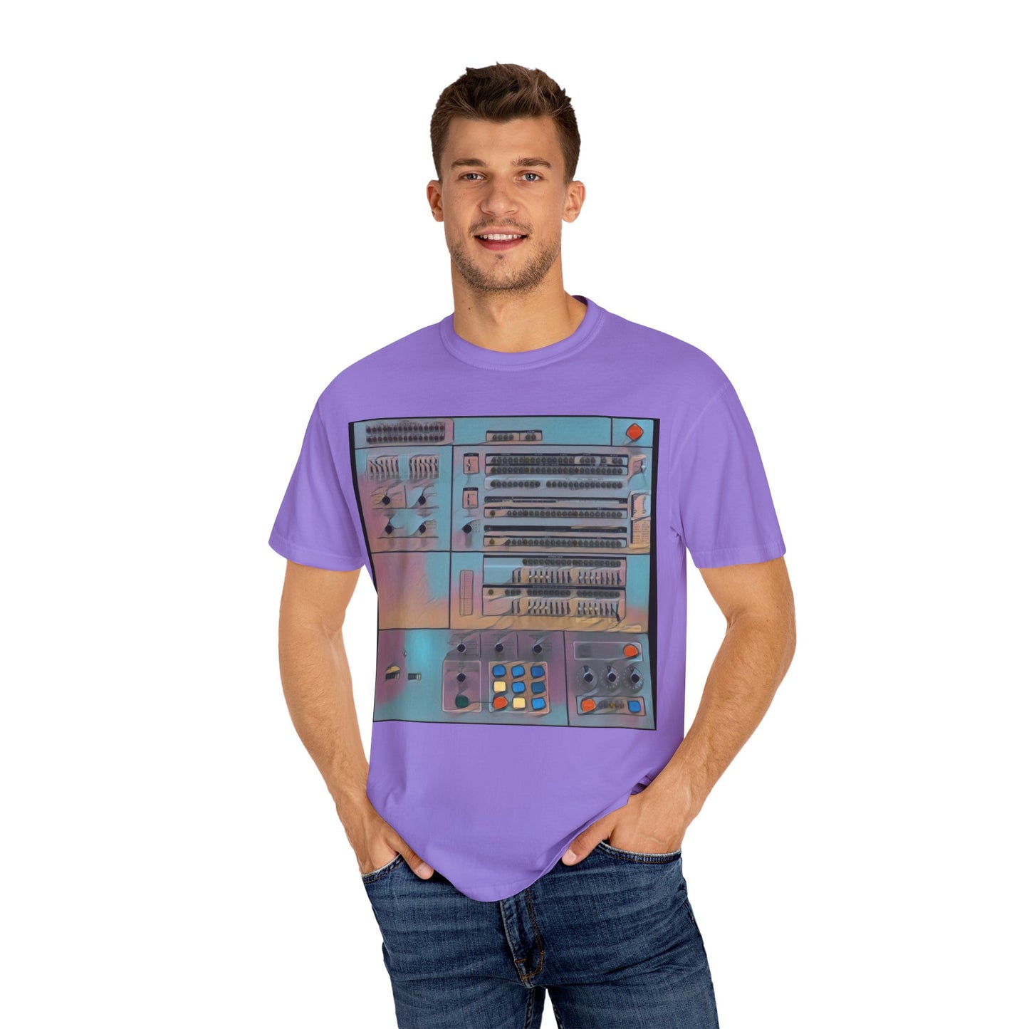 Classic Mainframe Computer Control Panel T-Shirt - Print Art Color
