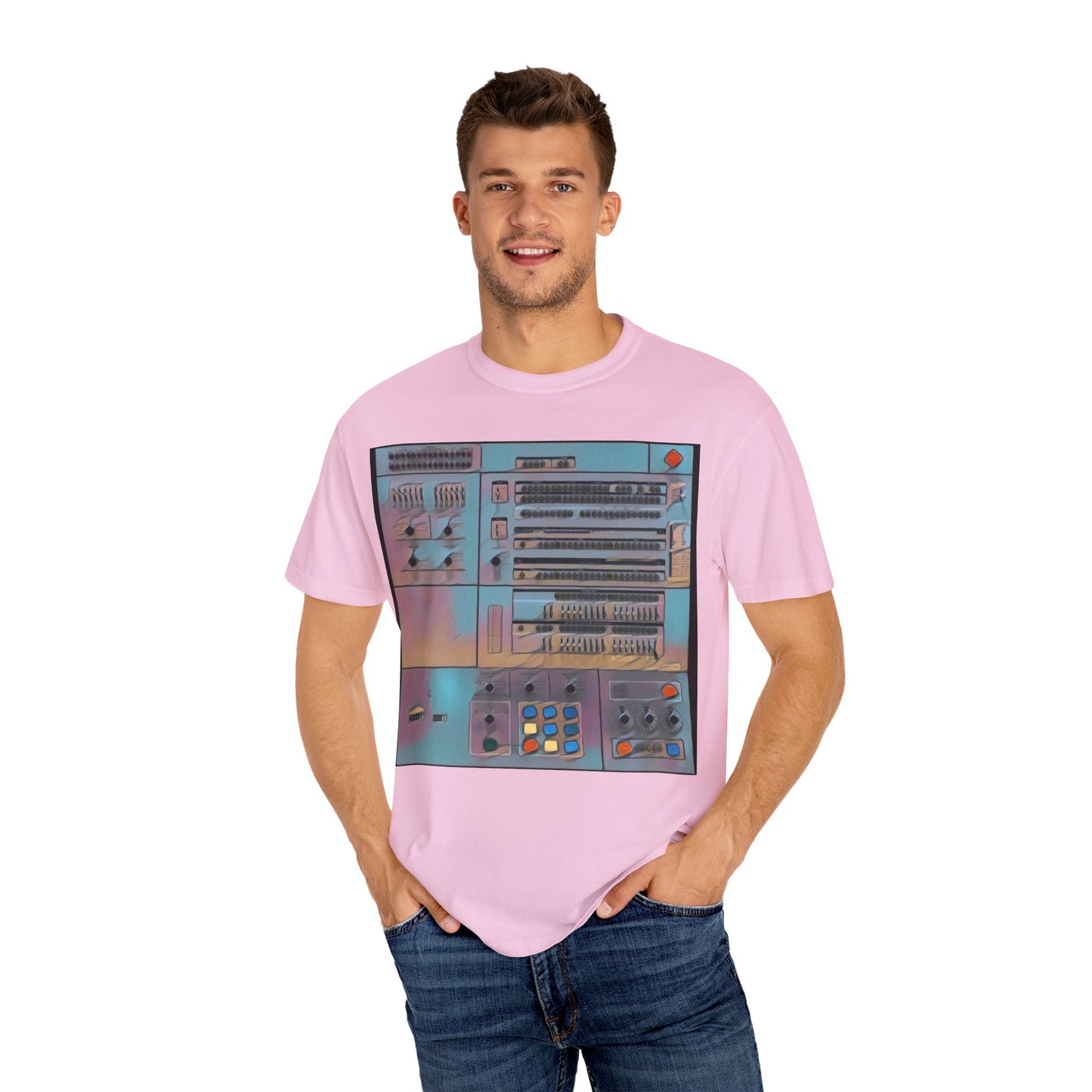 Classic Mainframe Computer Control Panel T-Shirt - Print Art Color