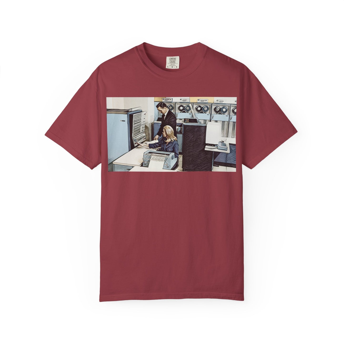 Classic Mainframe T-Shirt with control panel on back - Print Art Color