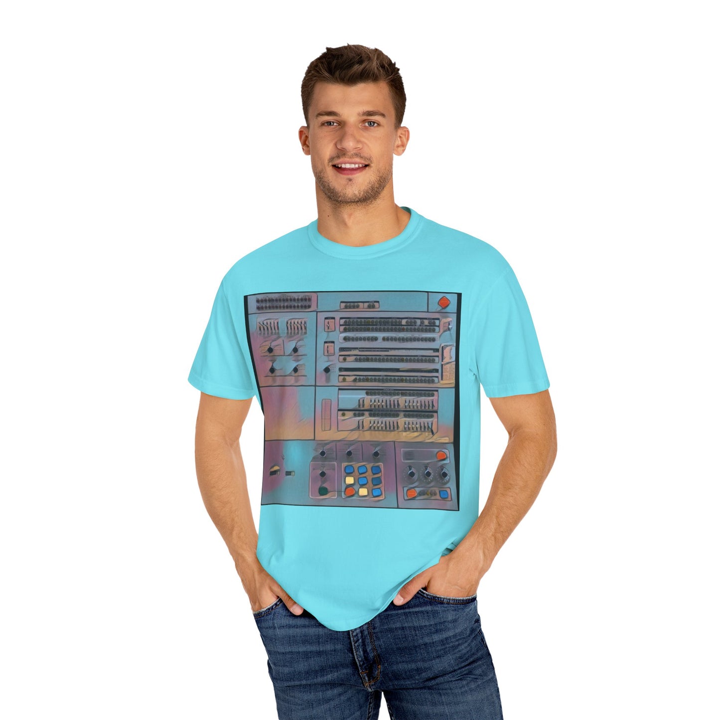 Classic Mainframe Computer Control Panel T-Shirt - Print Art Color