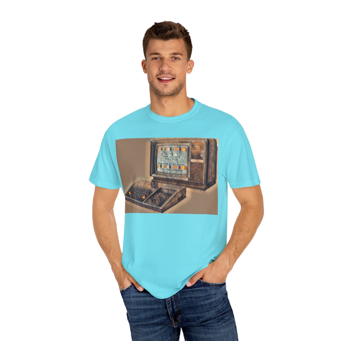 TI 99/4A Home Computer T-Shirt | Sepia/Color Art | Ideal for tech enthusiasts and collectors