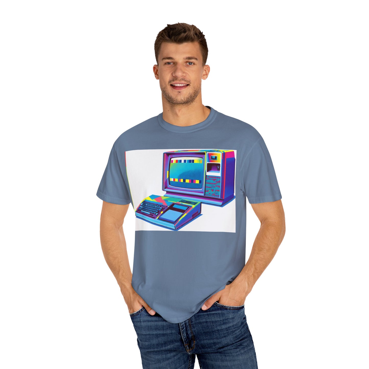 TI 99/4A Home Computer T-Shirt | Multi Color Modern Art | Ideal for tech enthusiasts and collectors