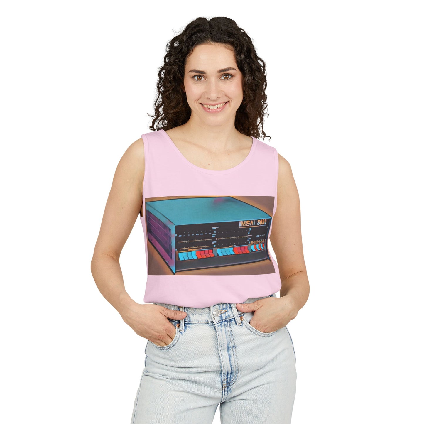 IMSAI 8080 Inspired Tank Top | Unisex Retro Graphic Tee for Tech Lovers, Summer Fashion, Gift for Nerds, Festival Wear, 80s Style