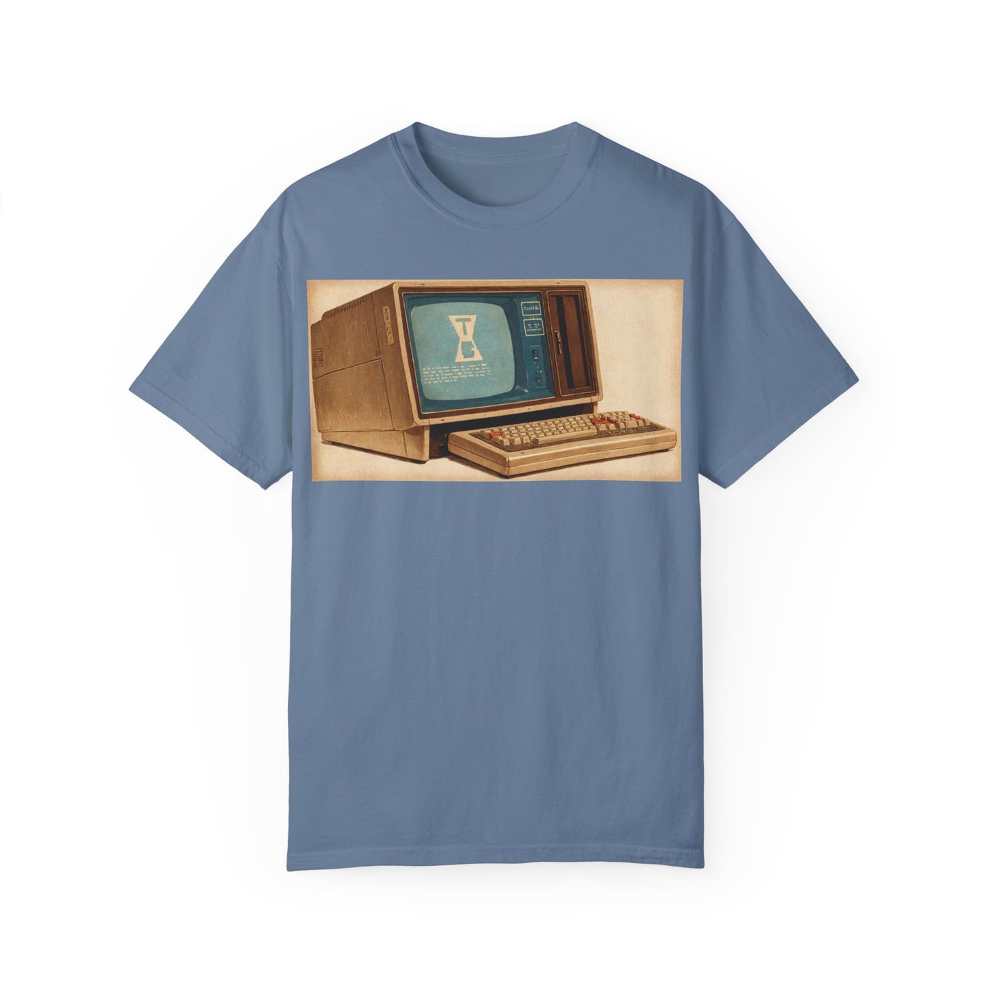 Classic Business Machine With Floppy Disk Bay T-Shirt - Mixed Art Sepia