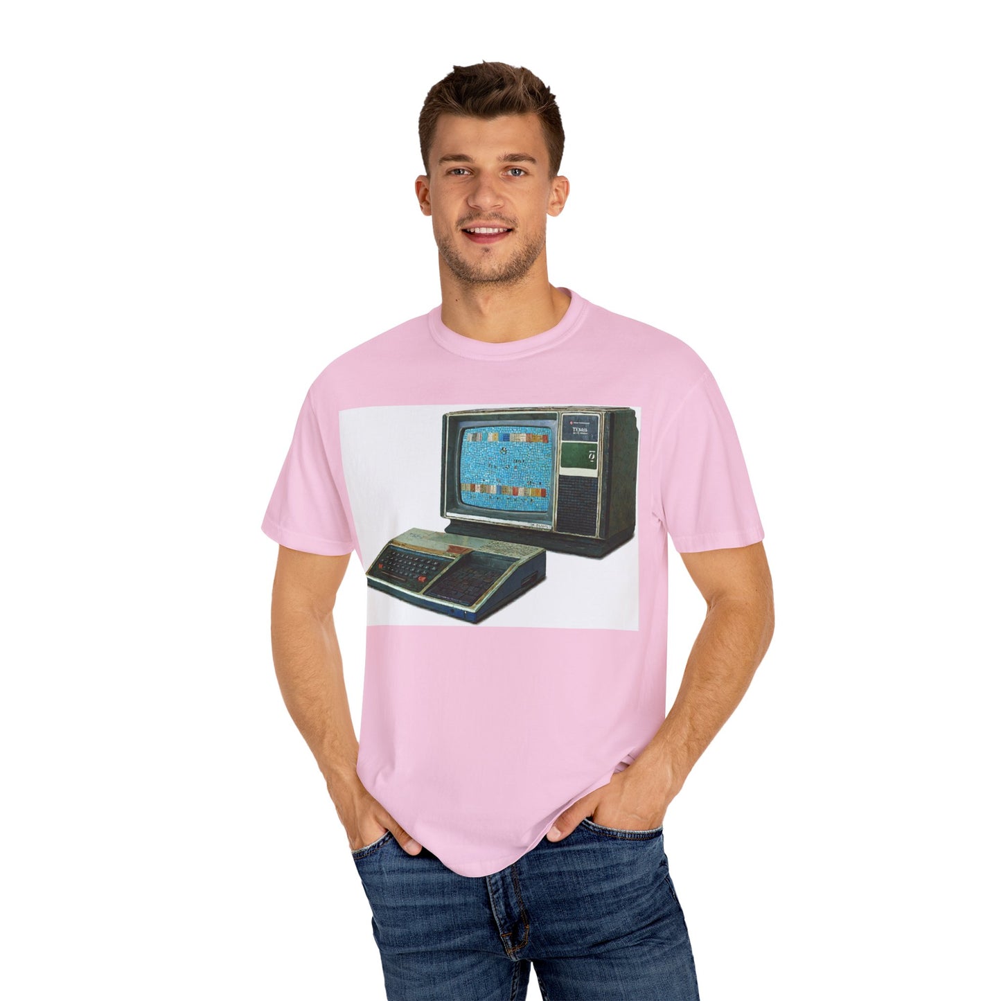 TI 99/4A Home Computer T-Shirt | Mosaic Art Color | Ideal for tech enthusiasts and collectors