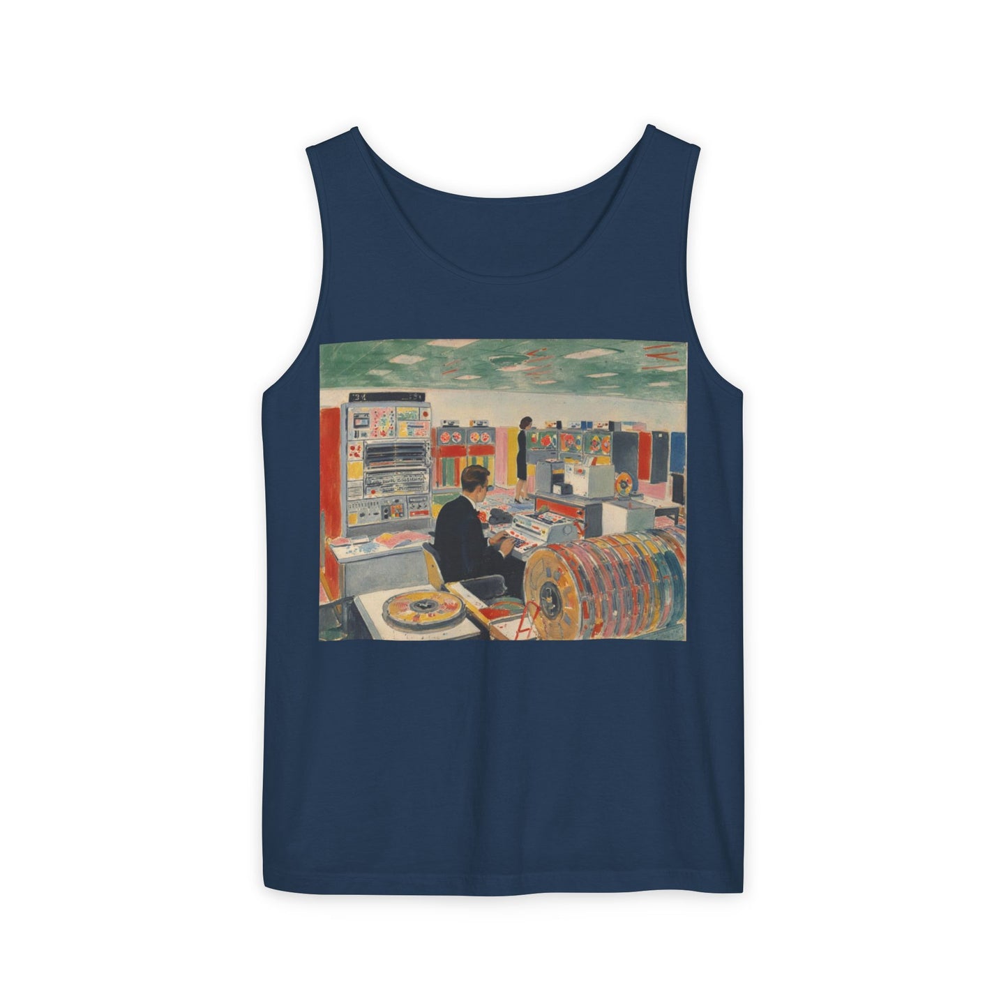 Mainframe Inspired #2 Tank Top | Unisex Retro Graphic Tee for Tech Lovers, Summer Fashion, Gift for Nerds, Festival Wear, 80s Style