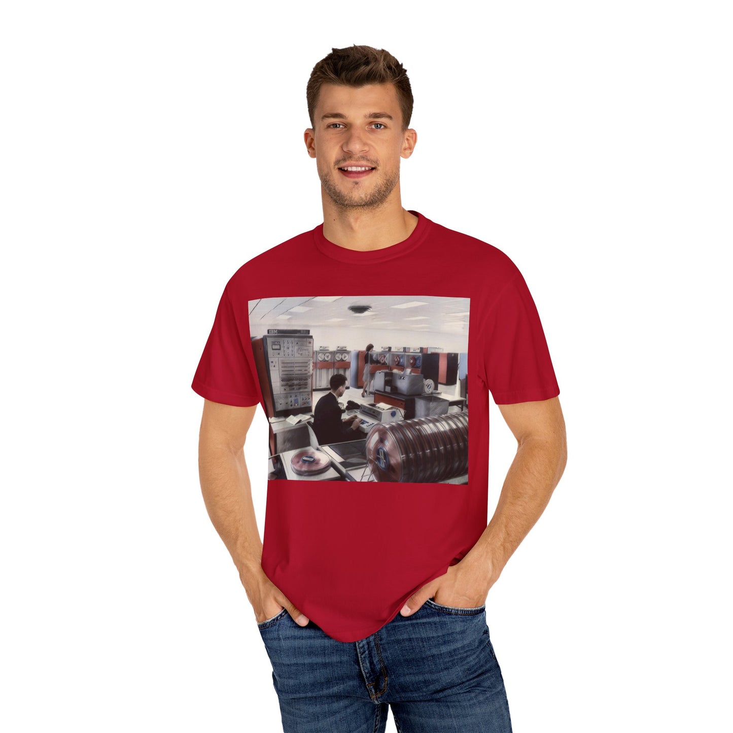 Classic Mainframe Computer T-Shirt - Ink Art Color