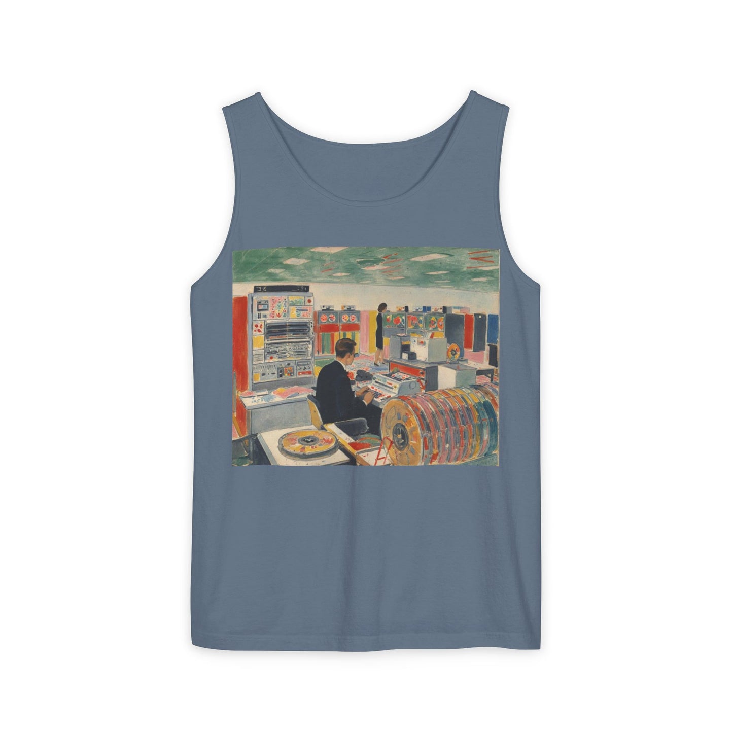 Mainframe Inspired #2 Tank Top | Unisex Retro Graphic Tee for Tech Lovers, Summer Fashion, Gift for Nerds, Festival Wear, 80s Style