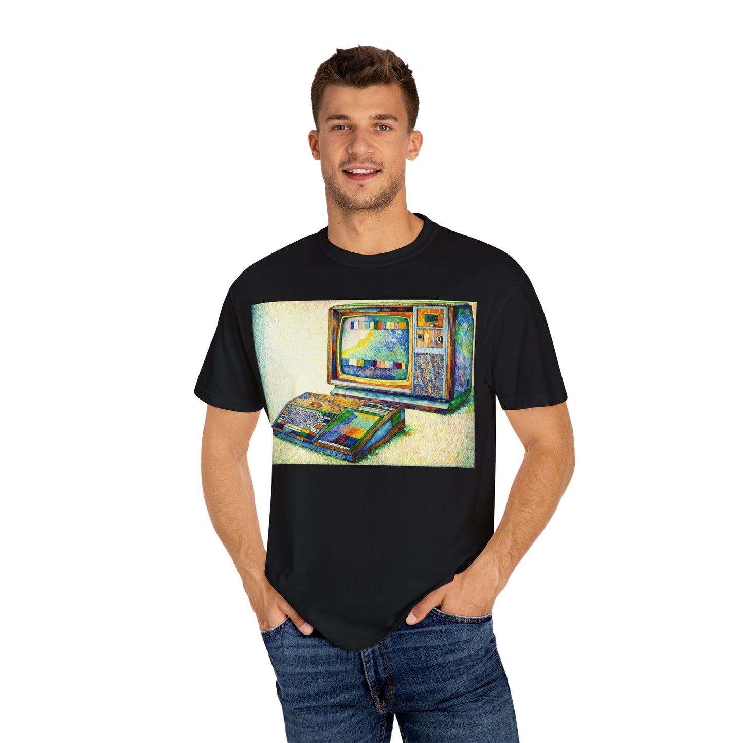 TI 99/4A Home Computer T-Shirt | Pixel Art Color | Ideal for tech enthusiasts and collectors