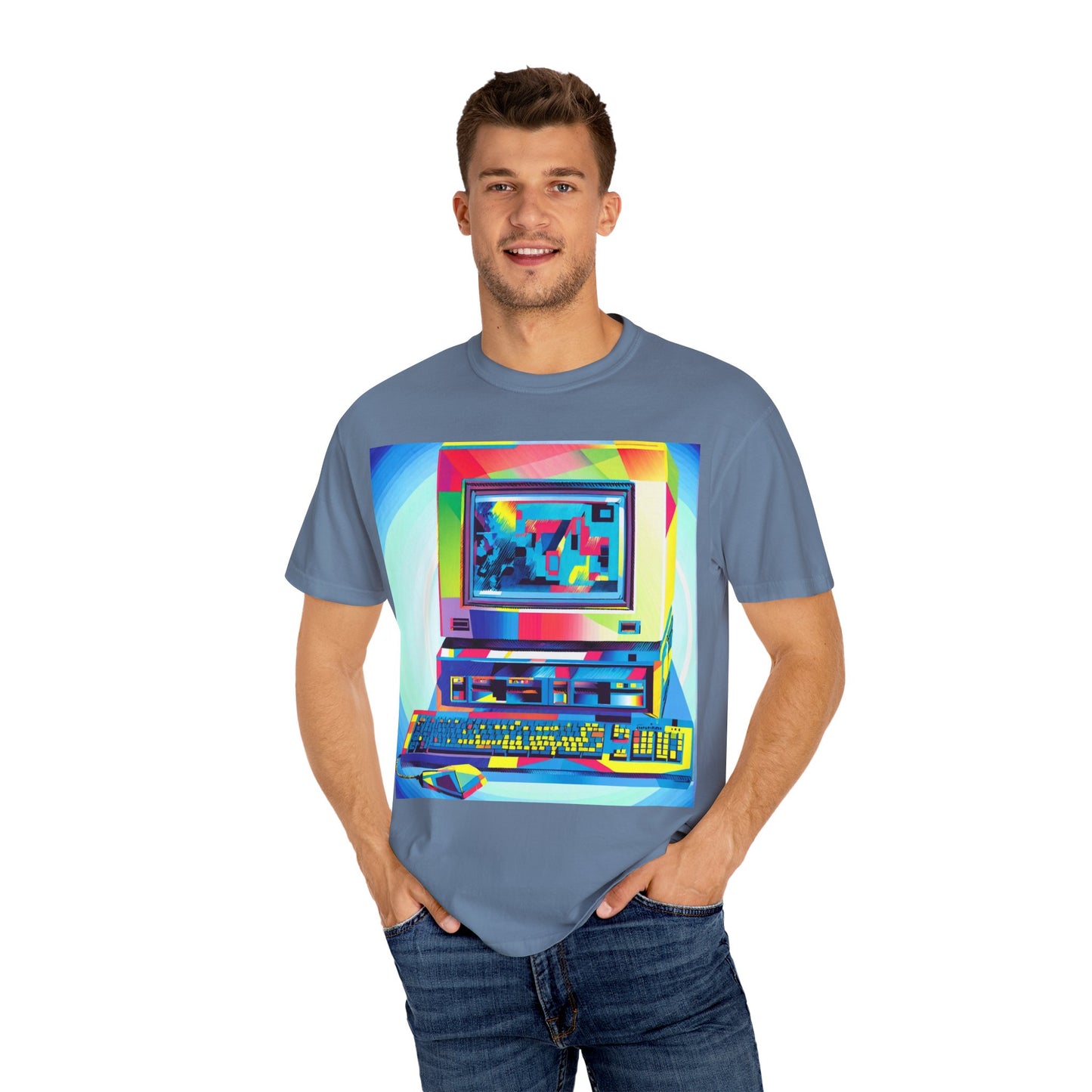 Classic business machine inspired T-Shirt | Multi-Color Art | Ideal for tech enthusiasts and collectors