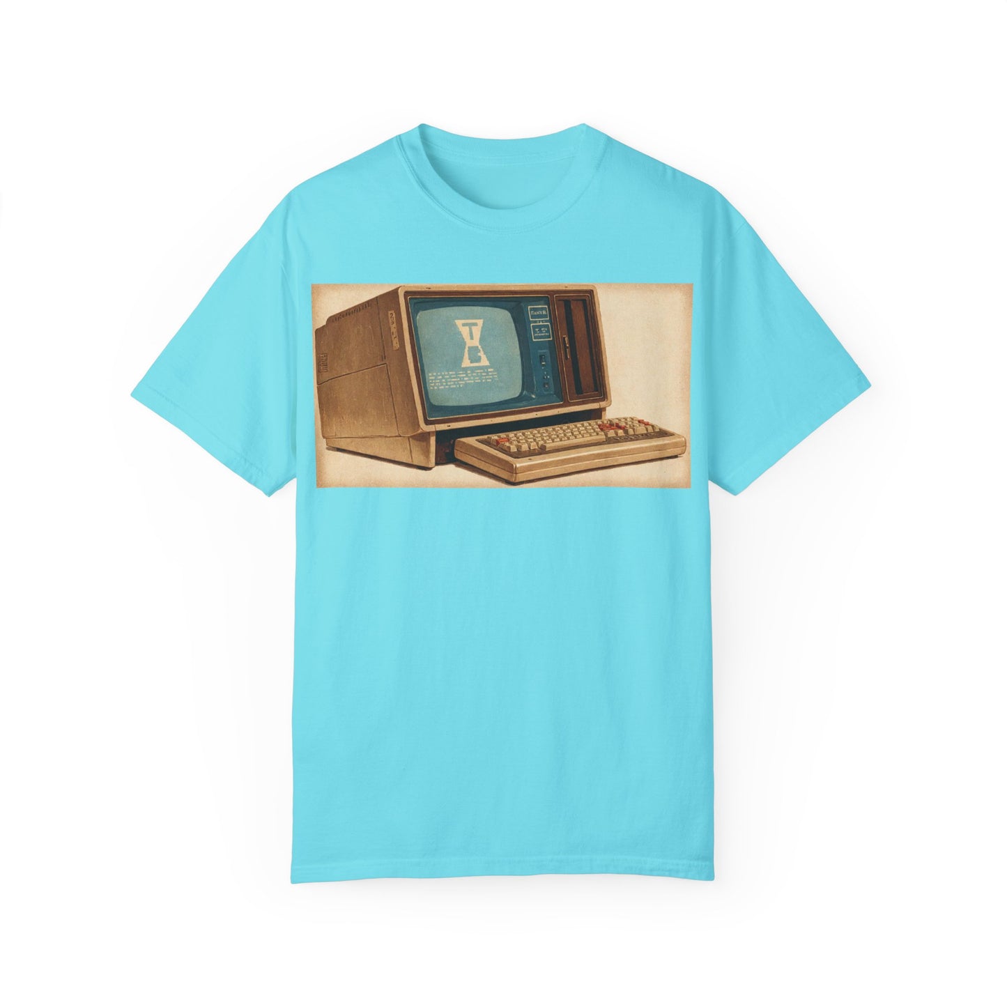 Classic Business Machine With Floppy Disk Bay T-Shirt - Mixed Art Sepia