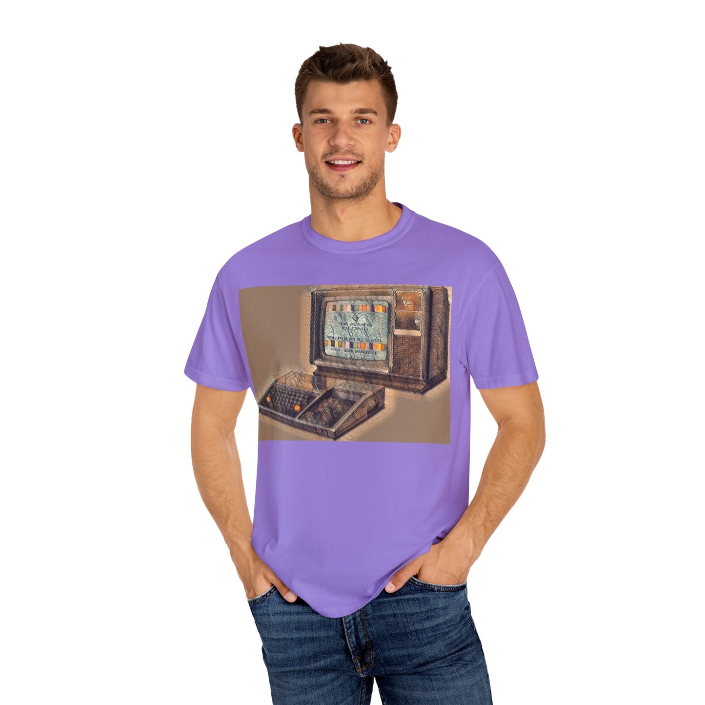 TI 99/4A Home Computer T-Shirt | Sepia/Color Art | Ideal for tech enthusiasts and collectors