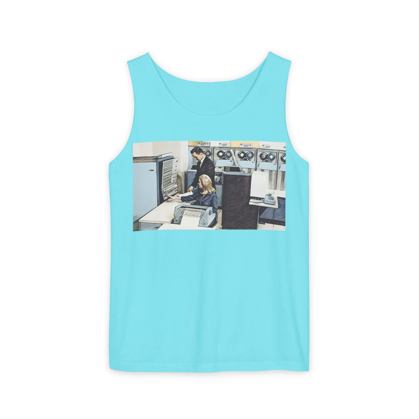 Mainframe Inspired Tank Top | Unisex Retro Graphic Tee for Tech Lovers, Summer Fashion, Gift for Nerds, Festival Wear, 80s Style