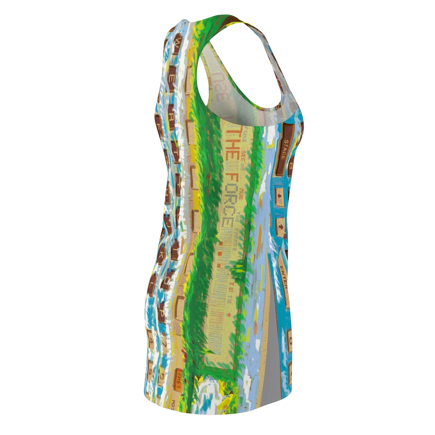 Electrifying Women's Paint Color Racerback Pocket Computer Dress, Tech Lover Dress, Fun Party Dress, Summer Vibes Dress, Festival Outfit, Unique Gift