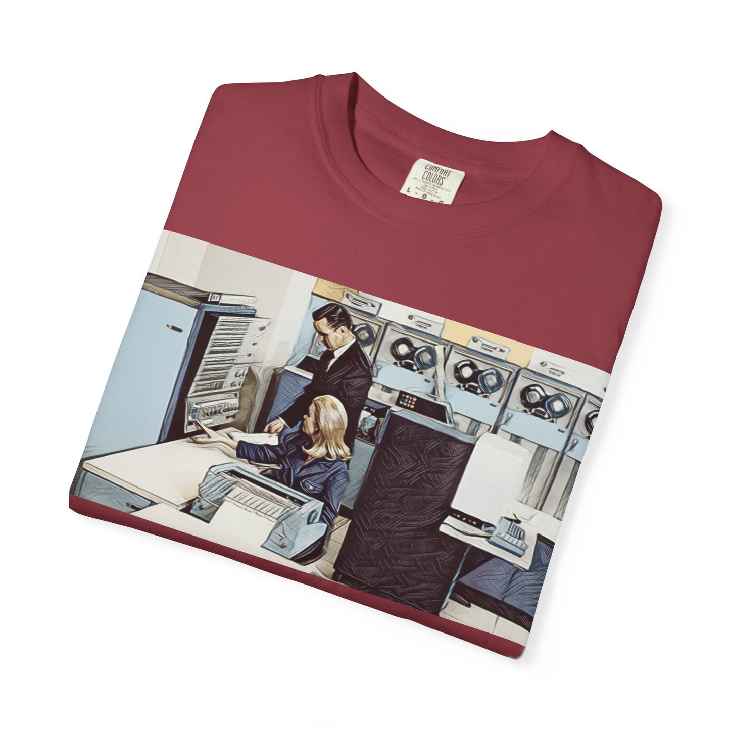 Classic Mainframe T-Shirt with control panel on back - Print Art Color