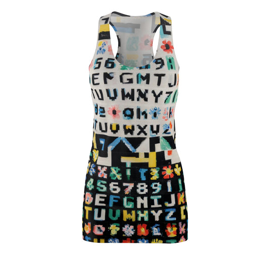 8 Bit Sprite Themed Women's Racerback Dress, Tech Lover Dress, Fun Party Dress, Summer Vibes Dress, Festival Outfit, Unique Gift