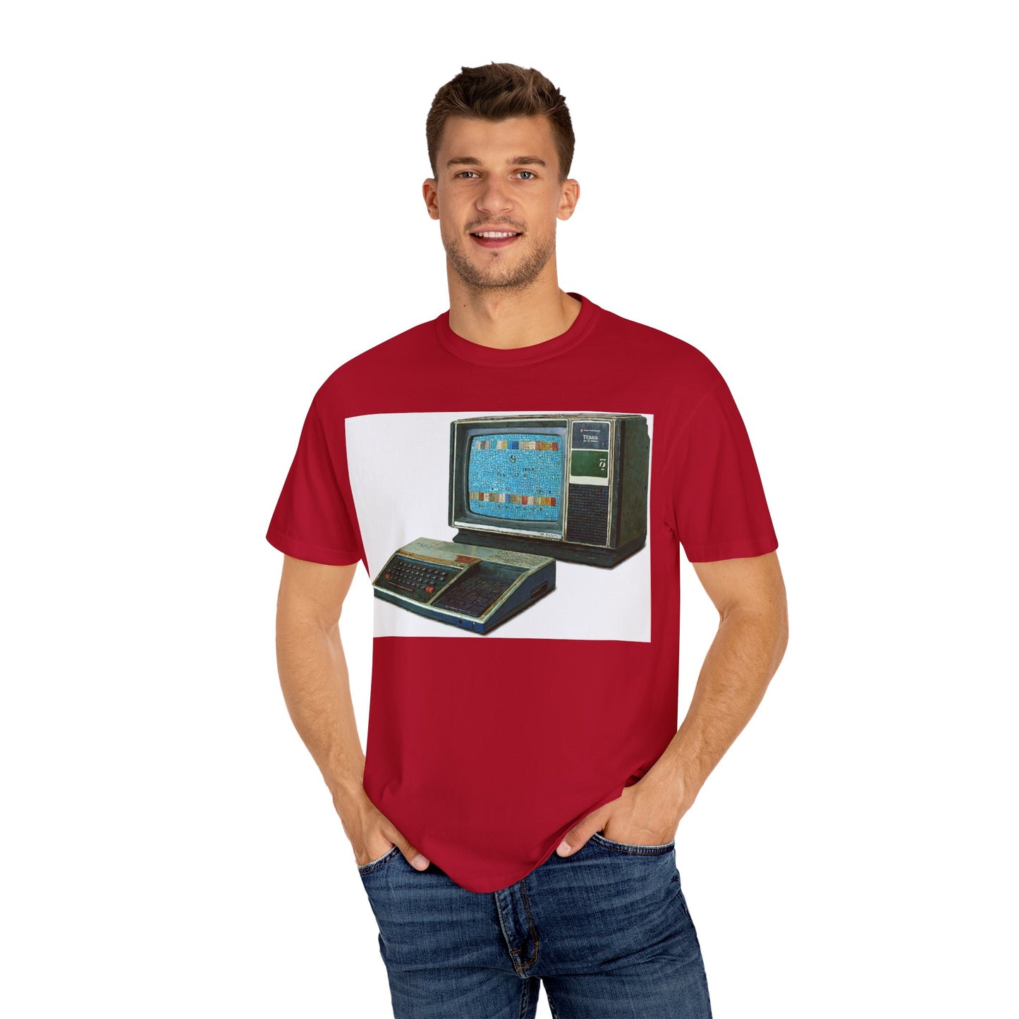 TI 99/4A Home Computer T-Shirt | Mosaic Art Color | Ideal for tech enthusiasts and collectors