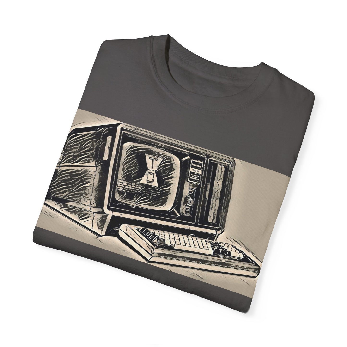 Classic Business Machine With Floppy Disk Bay T-Shirt - Ink Art Monochrome
