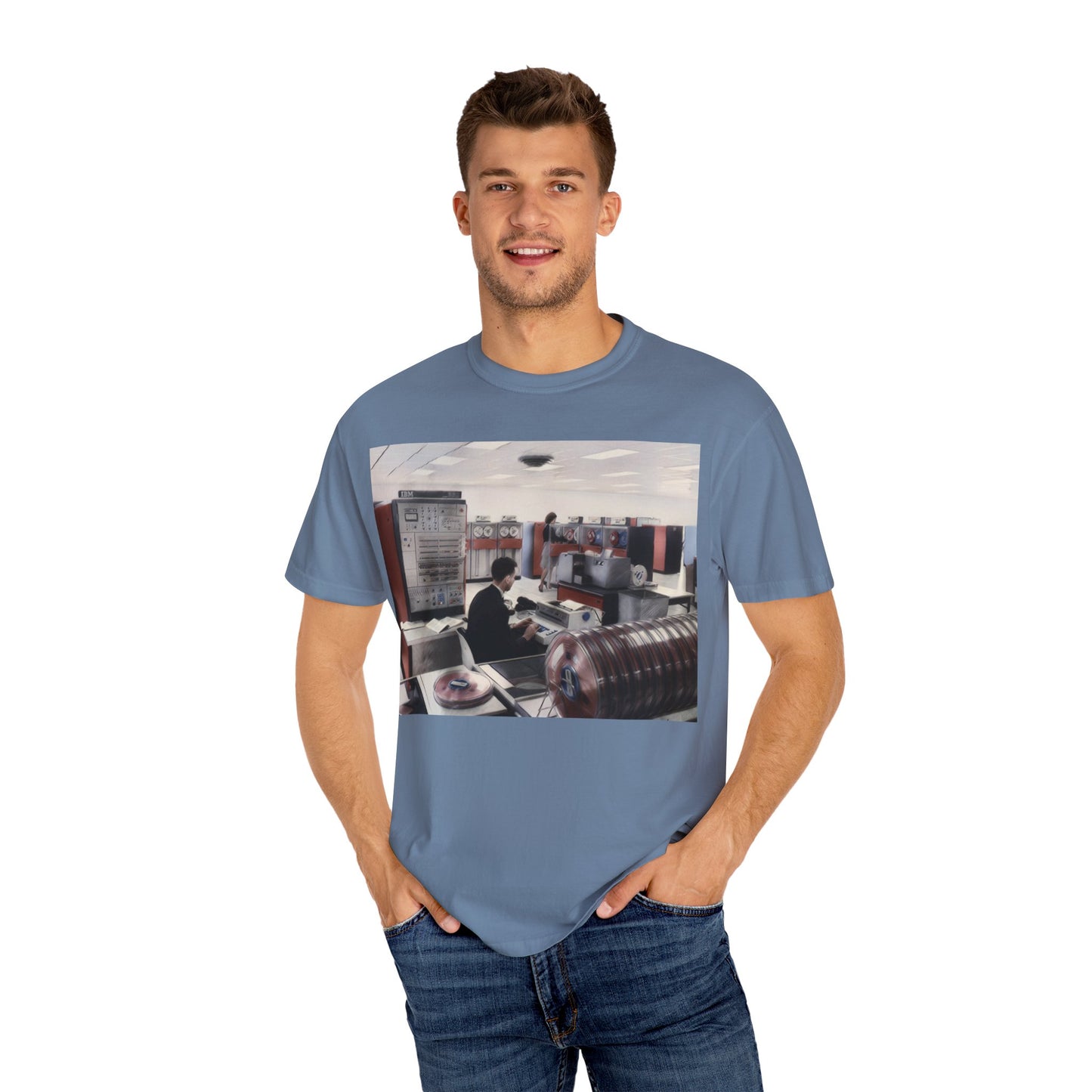 Classic Mainframe Computer T-Shirt - Ink Art Color