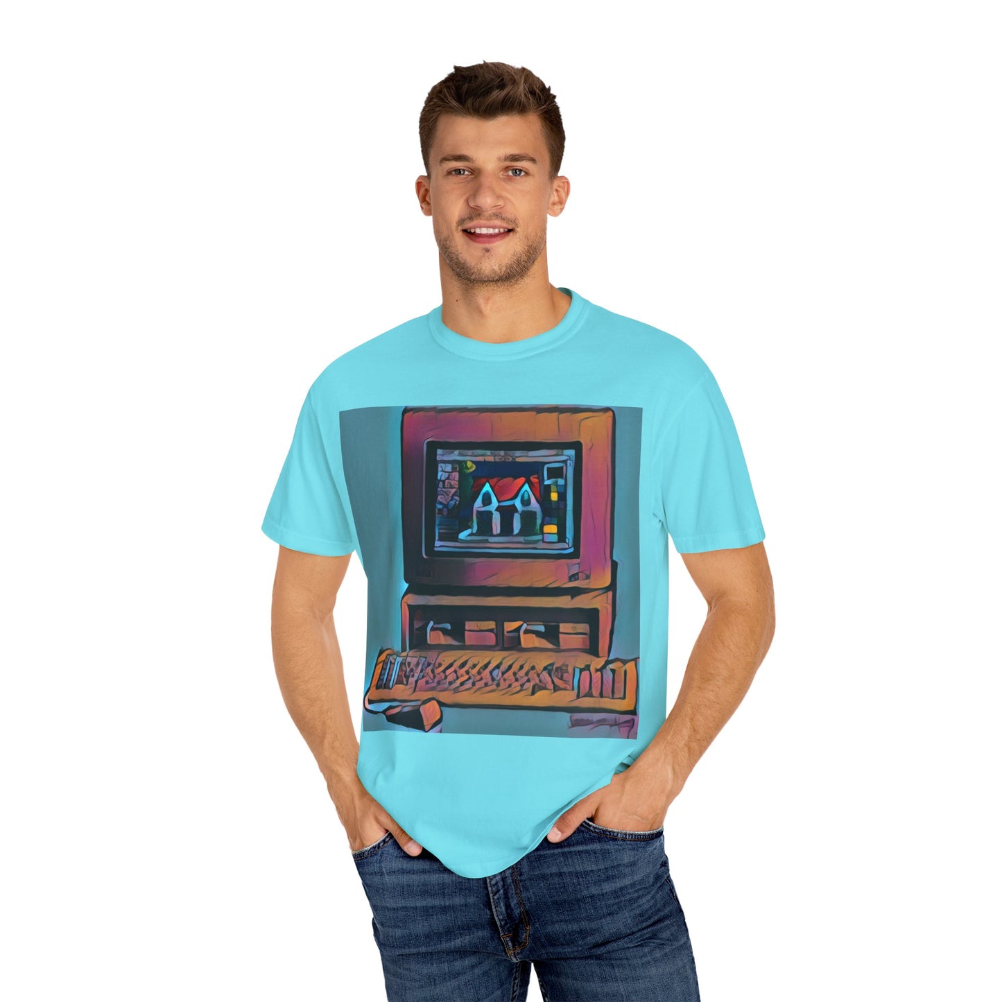 Classic business machine inspired T-Shirt | Color Print Art | Ideal for tech enthusiasts and collectors