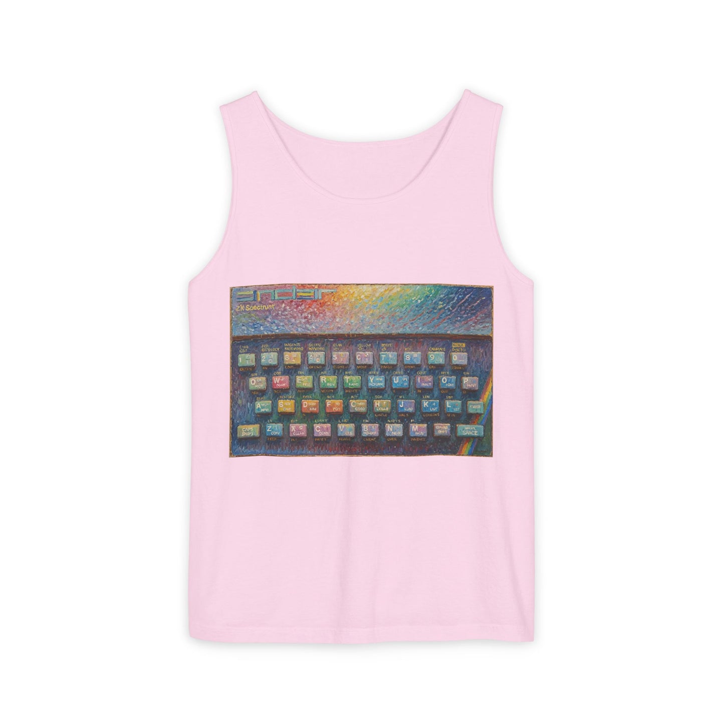 SINCLAIR ZX Spectrum Inspired Tank Top | Unisex Retro Graphic Tee for Tech Lovers, Summer Fashion, Gift for Nerds, Festival Wear, 80s Style