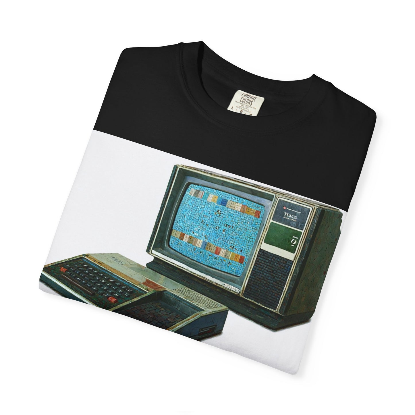 TI 99/4A Home Computer T-Shirt | Mosaic Art Color | Ideal for tech enthusiasts and collectors