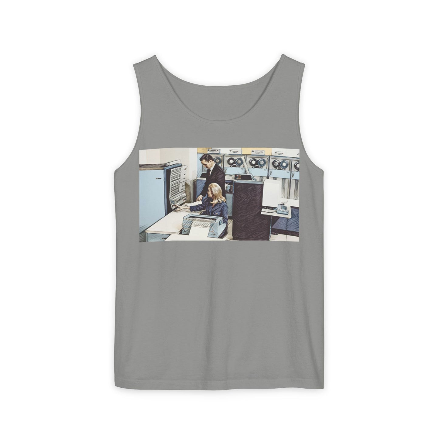 Mainframe Inspired Tank Top | Unisex Retro Graphic Tee for Tech Lovers, Summer Fashion, Gift for Nerds, Festival Wear, 80s Style