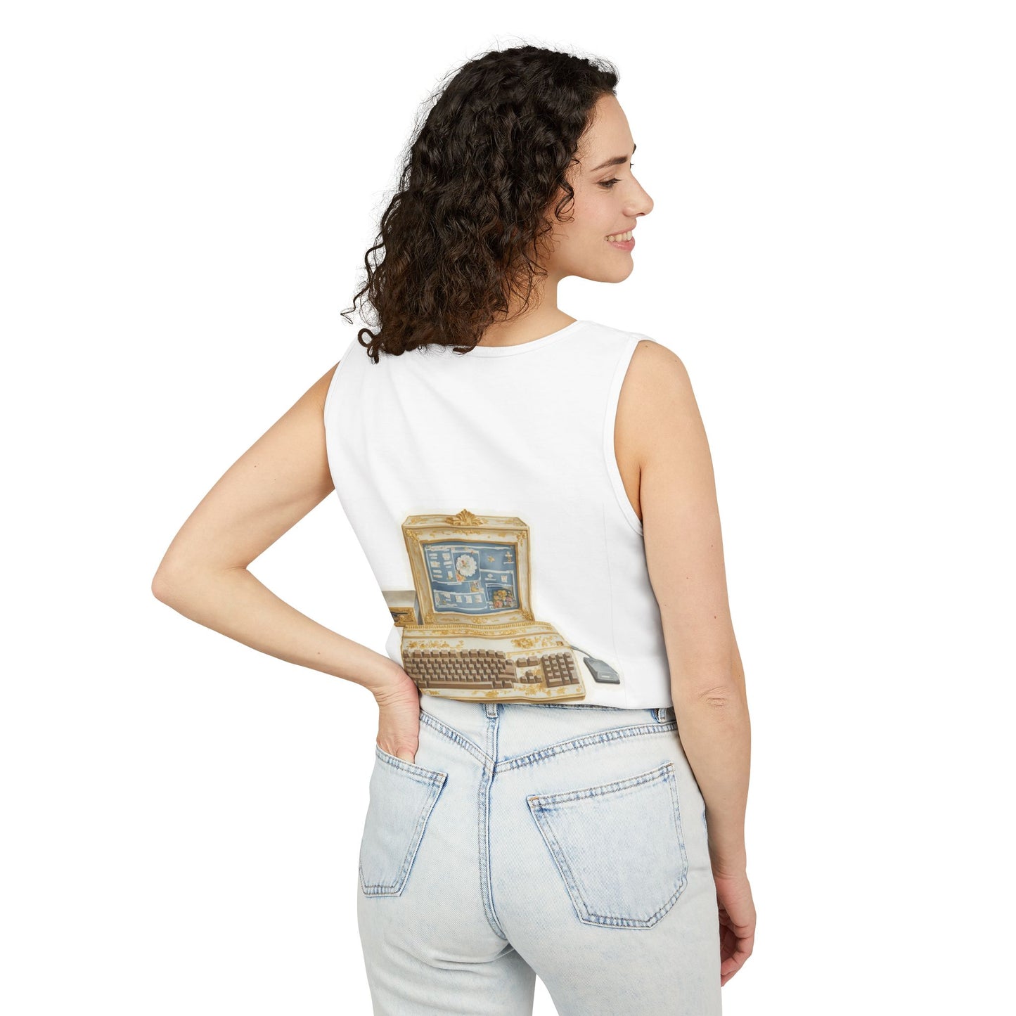 Classic Home Computer Tank Top | Unisex Retro Graphic Tee for Tech Lovers, Summer Fashion, Gift for Nerds, Festival Wear, 80s Style