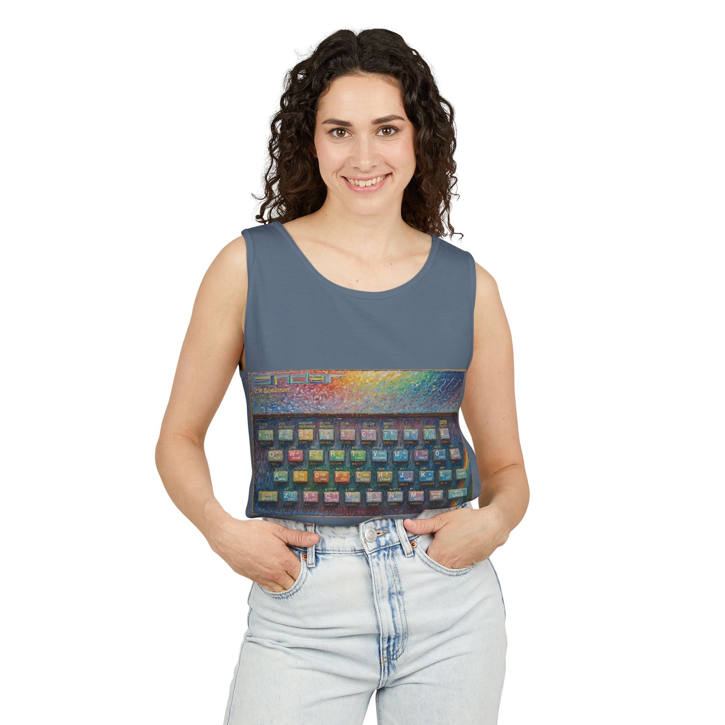 SINCLAIR ZX Spectrum Inspired Tank Top | Unisex Retro Graphic Tee for Tech Lovers, Summer Fashion, Gift for Nerds, Festival Wear, 80s Style