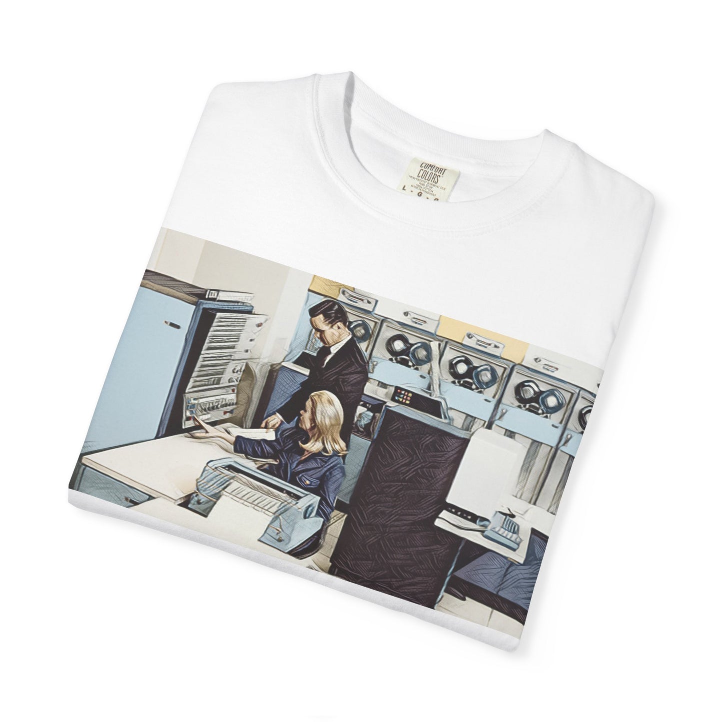 Classic Mainframe T-Shirt with control panel on back - Print Art Color