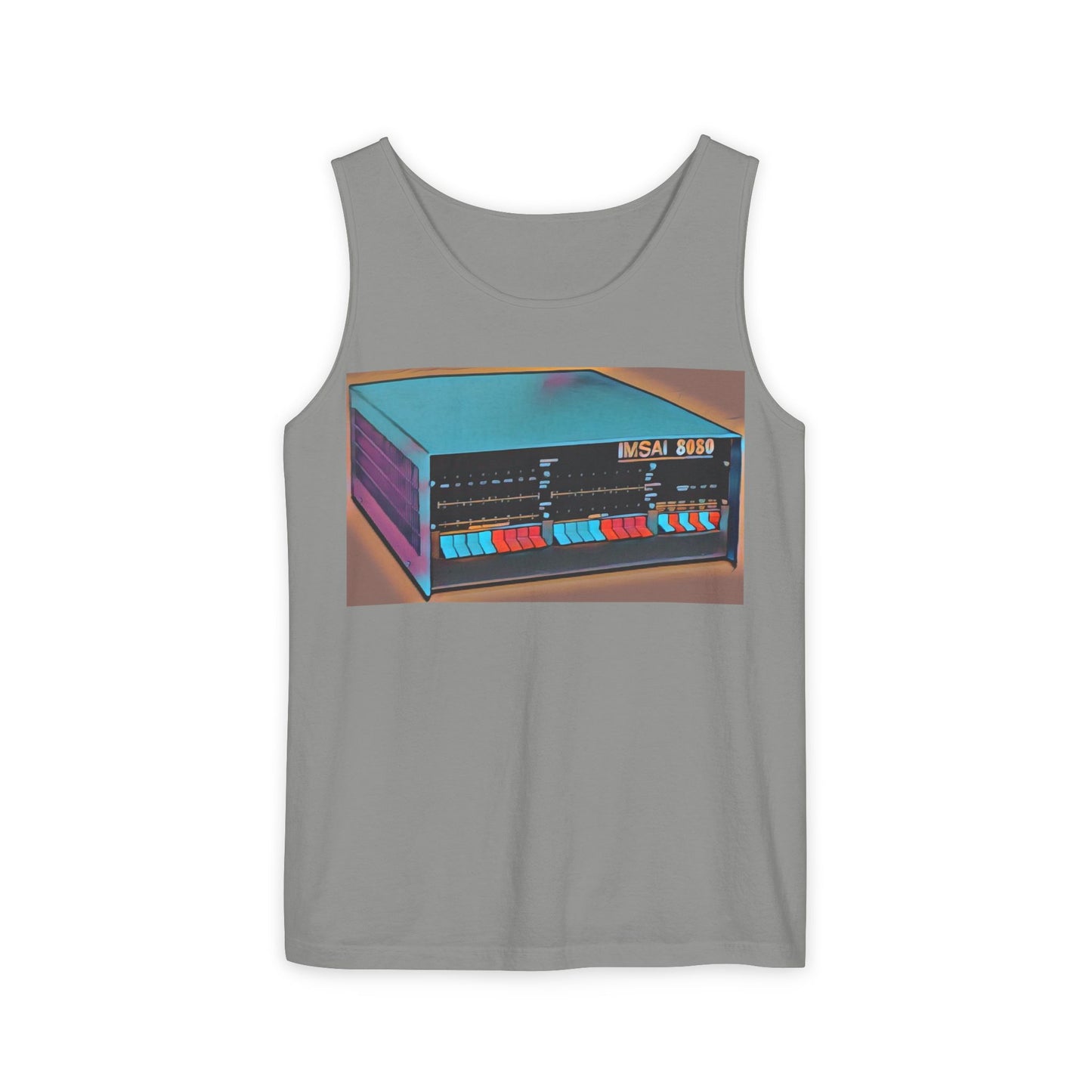 IMSAI 8080 Inspired Tank Top | Unisex Retro Graphic Tee for Tech Lovers, Summer Fashion, Gift for Nerds, Festival Wear, 80s Style