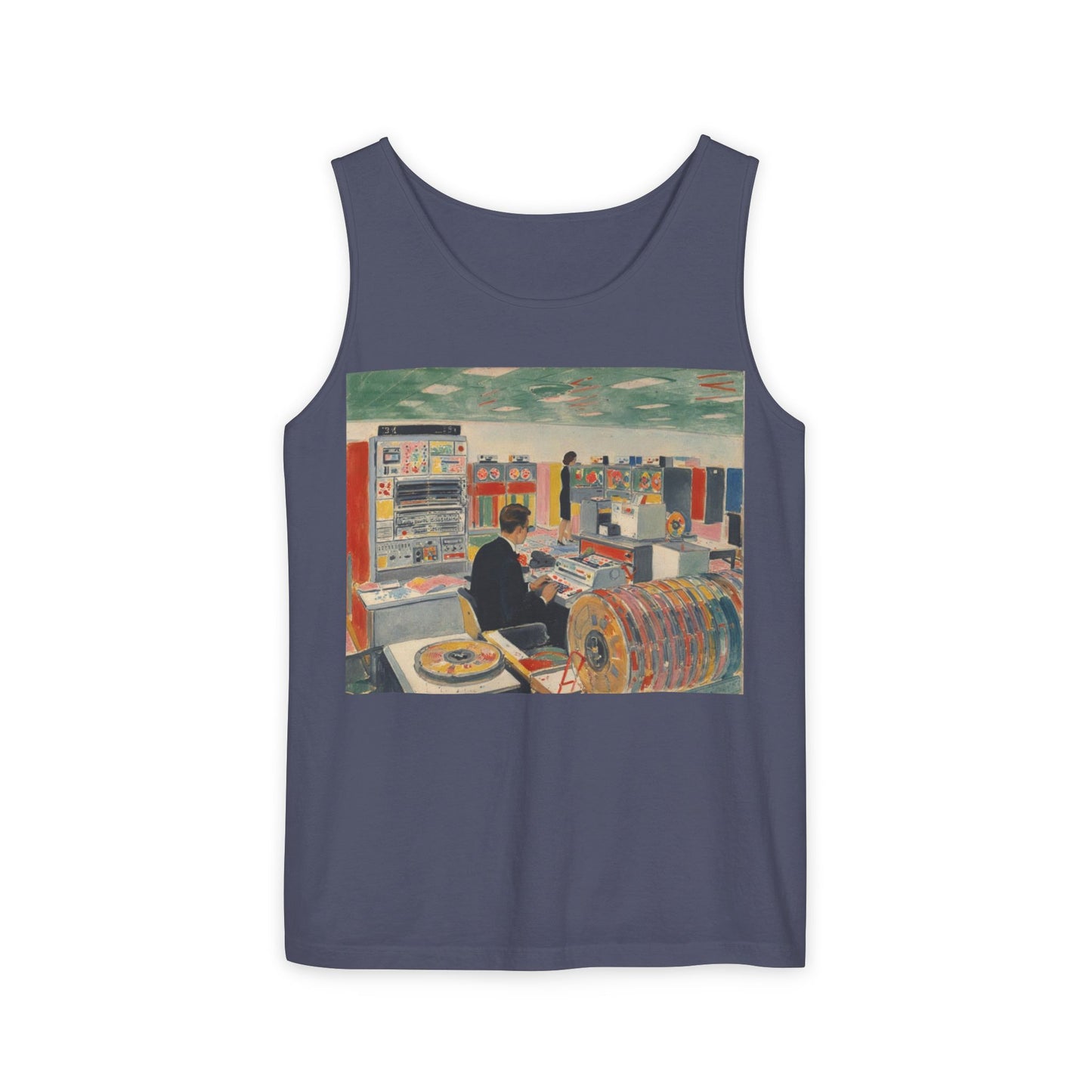 Mainframe Inspired #2 Tank Top | Unisex Retro Graphic Tee for Tech Lovers, Summer Fashion, Gift for Nerds, Festival Wear, 80s Style