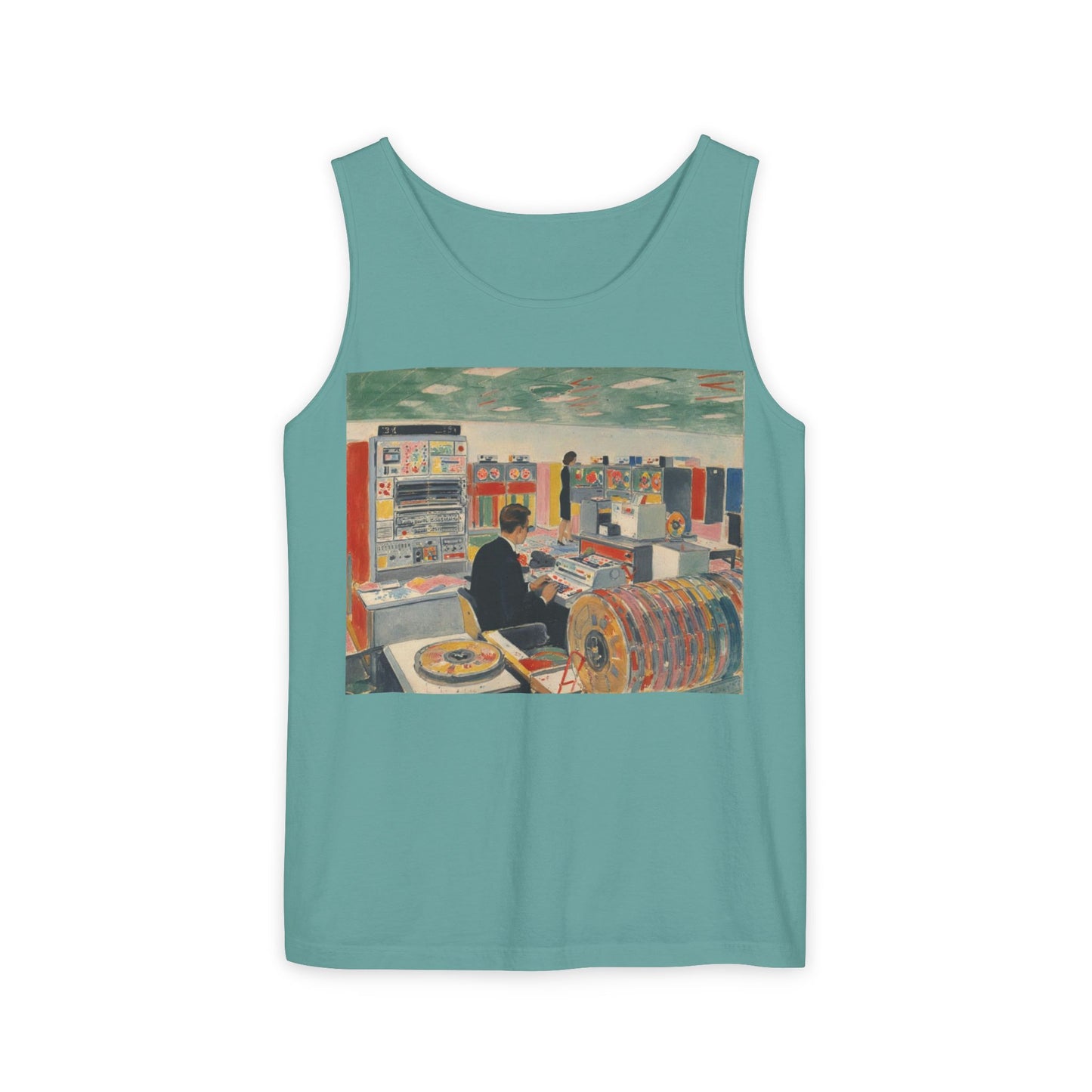 Mainframe Inspired #2 Tank Top | Unisex Retro Graphic Tee for Tech Lovers, Summer Fashion, Gift for Nerds, Festival Wear, 80s Style
