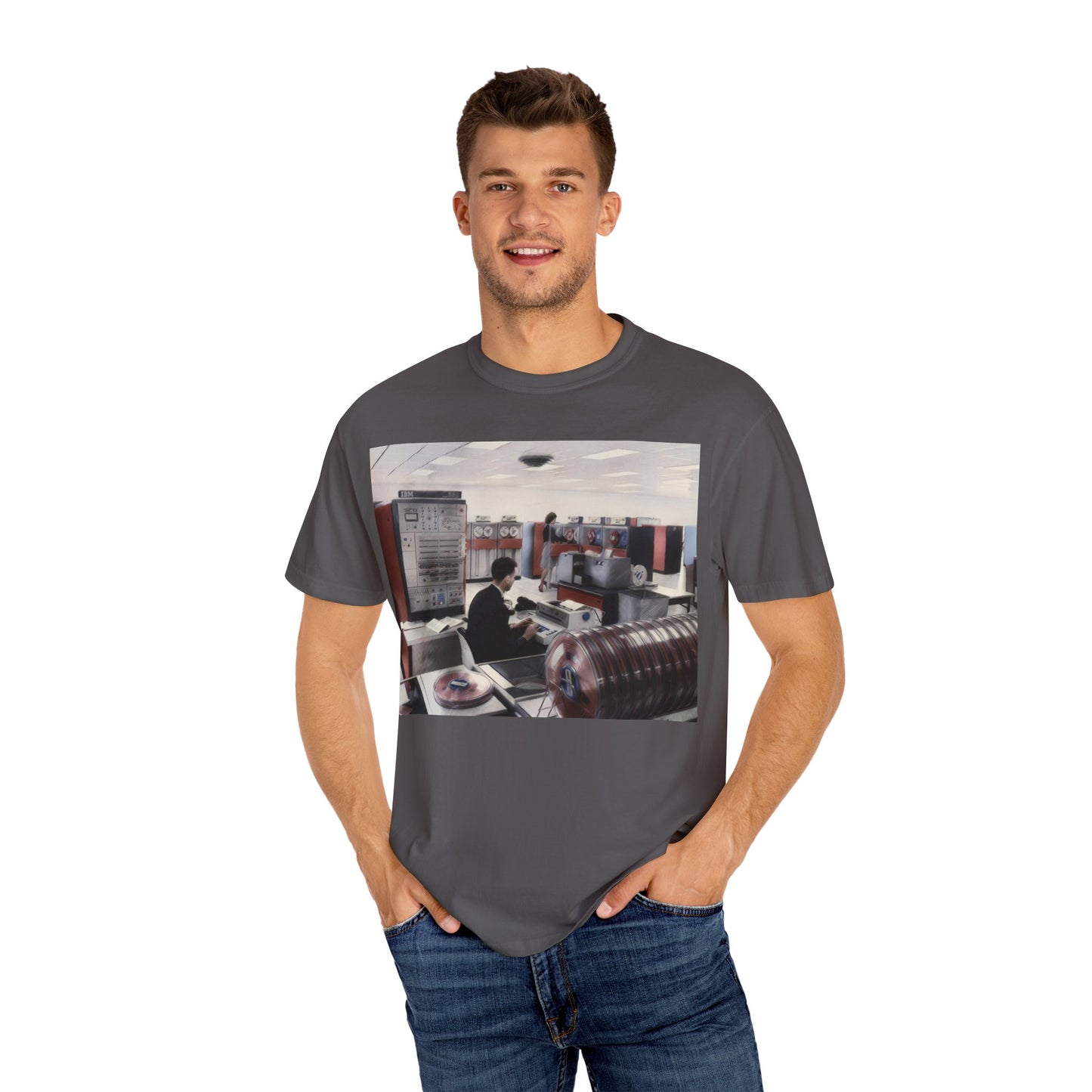 Classic Mainframe Computer T-Shirt - Ink Art Color