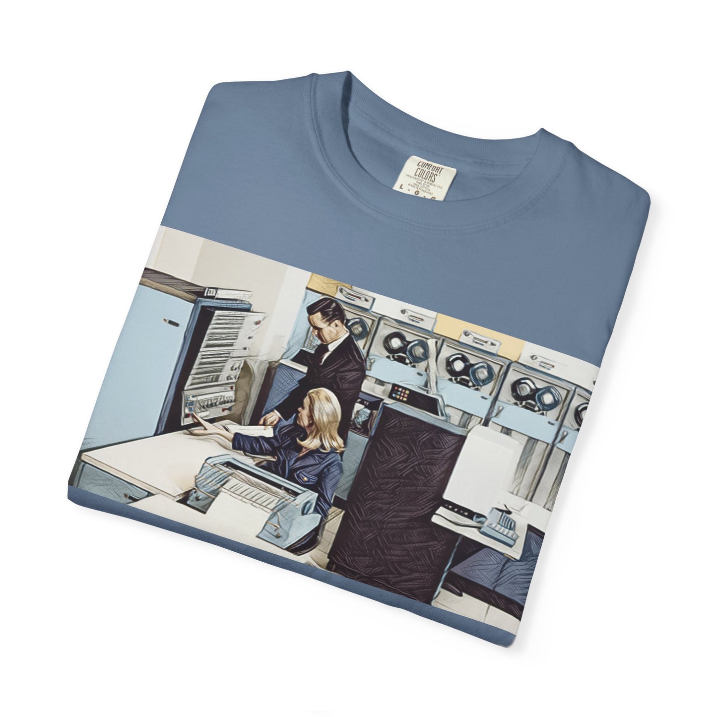 Classic Mainframe T-Shirt with control panel on back - Print Art Color