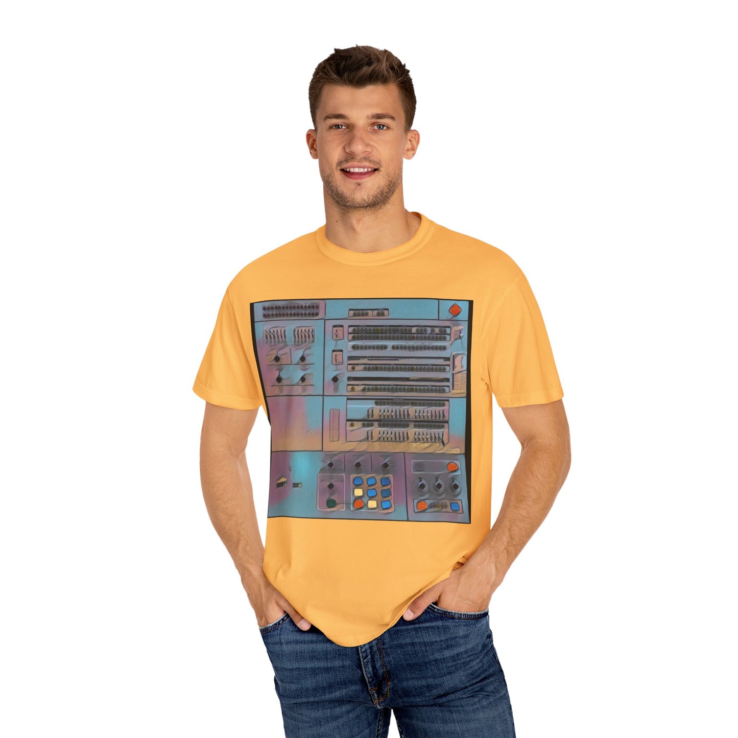 Classic Mainframe Computer Control Panel T-Shirt - Print Art Color