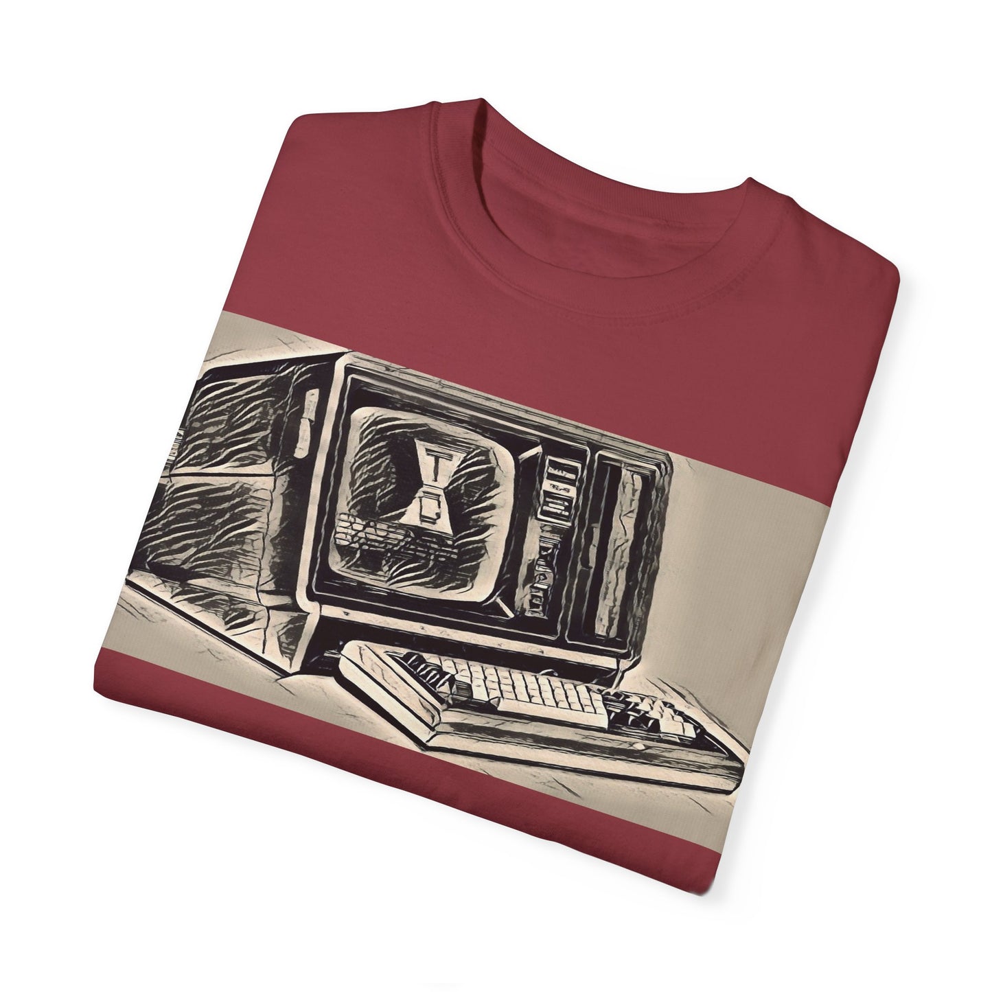 Classic Business Machine With Floppy Disk Bay T-Shirt - Ink Art Monochrome