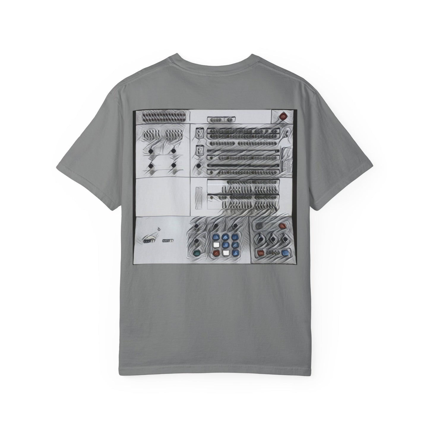 Classic Mainframe T-Shirt with control panel on back - Print Art Color