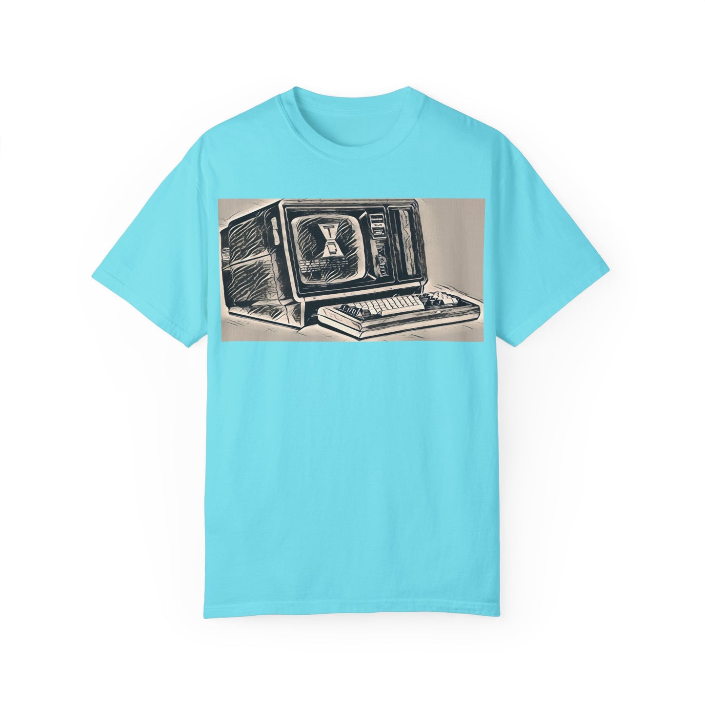 Classic Business Machine With Floppy Disk Bay T-Shirt - Ink Art Monochrome