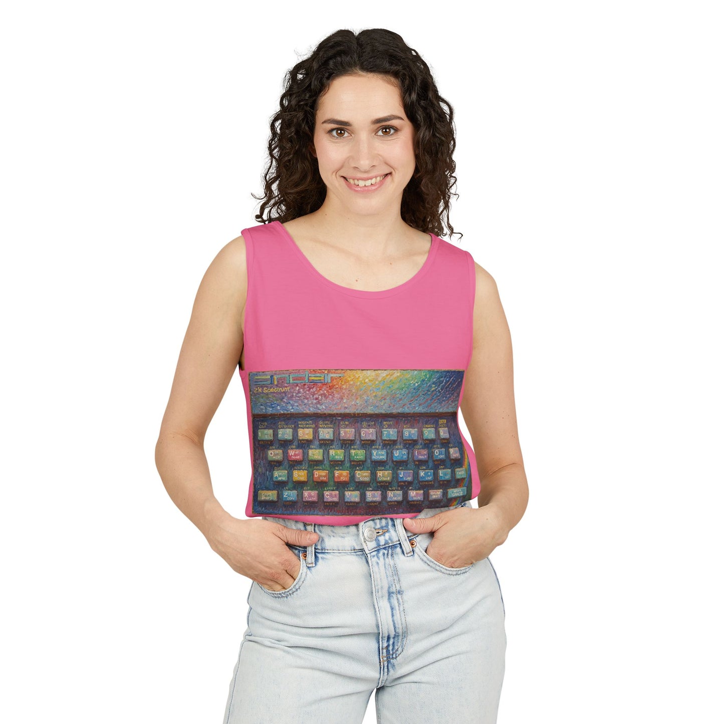 SINCLAIR ZX Spectrum Inspired Tank Top | Unisex Retro Graphic Tee for Tech Lovers, Summer Fashion, Gift for Nerds, Festival Wear, 80s Style