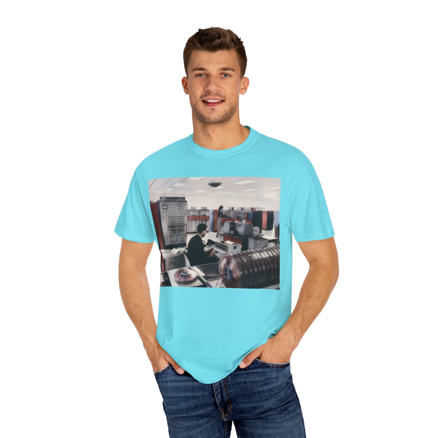 Classic Mainframe Computer T-Shirt - Ink Art Color