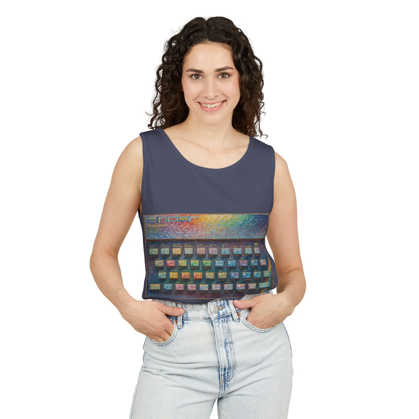 SINCLAIR ZX Spectrum Inspired Tank Top | Unisex Retro Graphic Tee for Tech Lovers, Summer Fashion, Gift for Nerds, Festival Wear, 80s Style