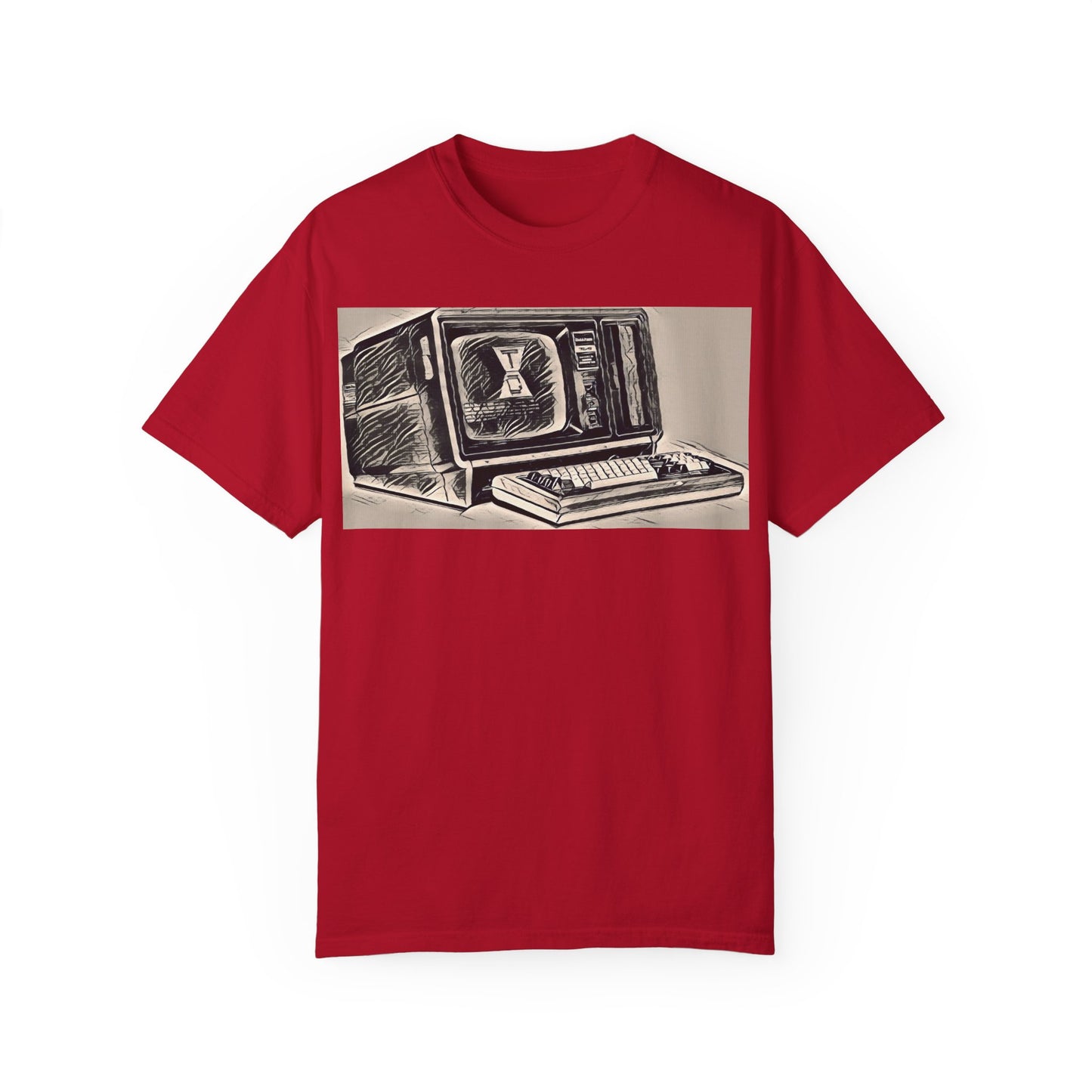 Classic Business Machine With Floppy Disk Bay T-Shirt - Ink Art Monochrome