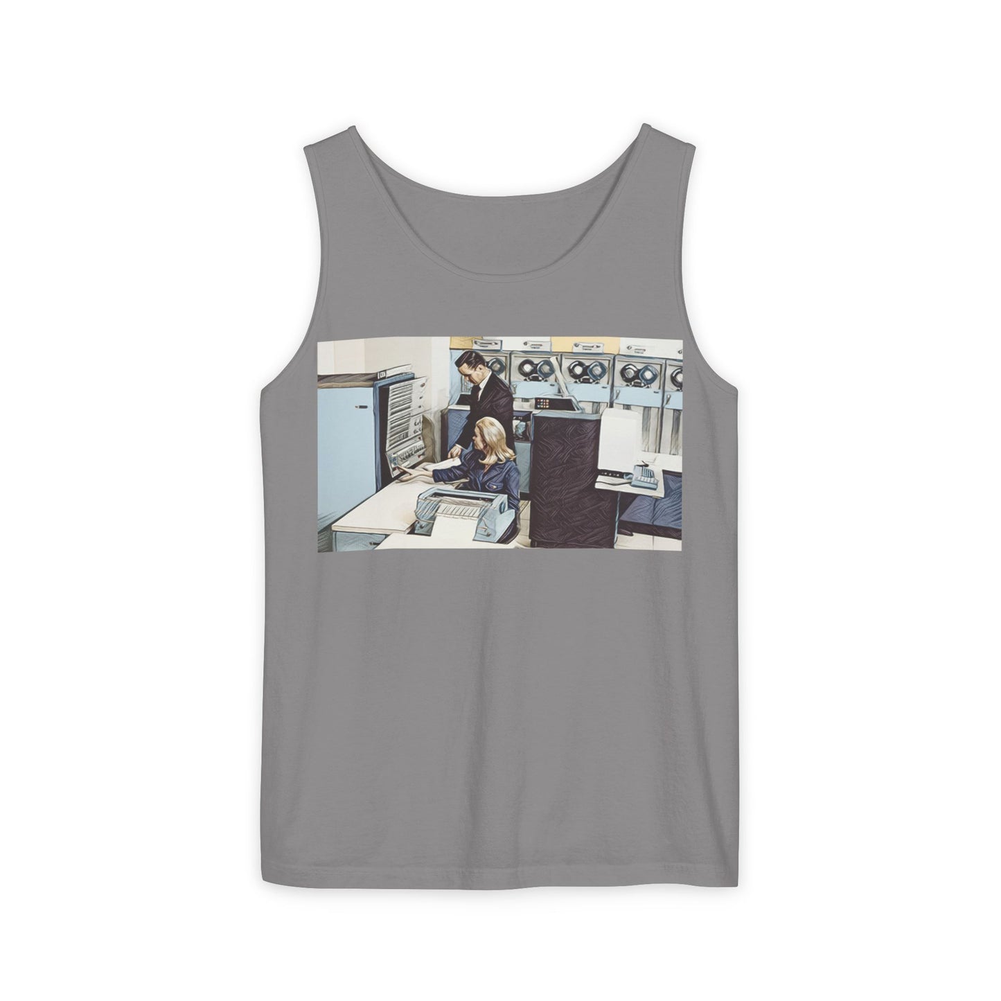 Mainframe Inspired Tank Top | Unisex Retro Graphic Tee for Tech Lovers, Summer Fashion, Gift for Nerds, Festival Wear, 80s Style