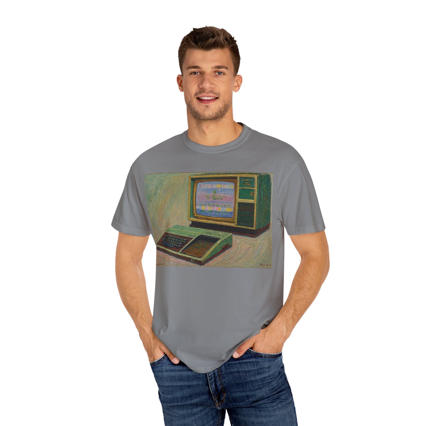TI 99/4A Home Computer T-Shirt | Oil Art 2 | Ideal for tech enthusiasts and collectors