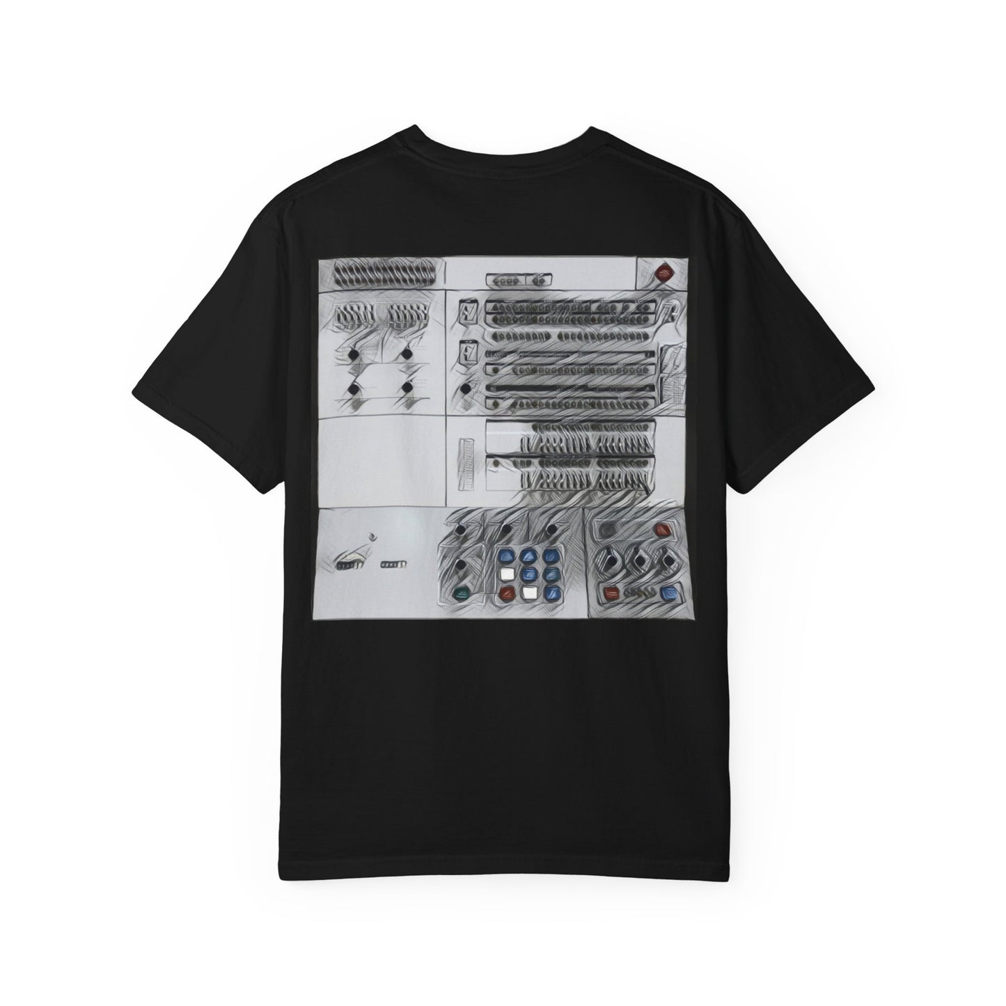 Classic Mainframe T-Shirt with control panel on back - Print Art Color