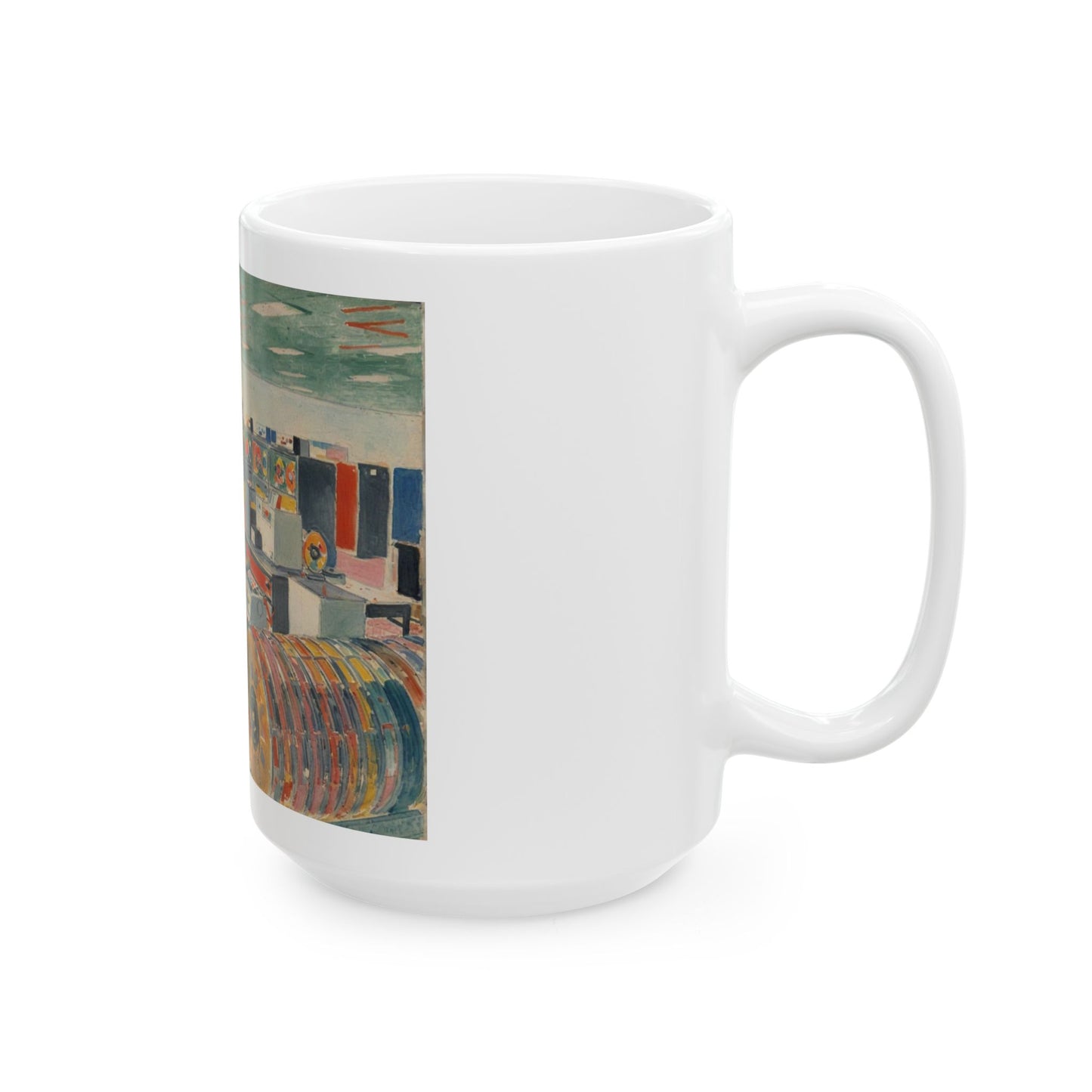 Classic Mainframe Ceramic Mug in Paint Art Color Design | Perfect for Tech Lovers