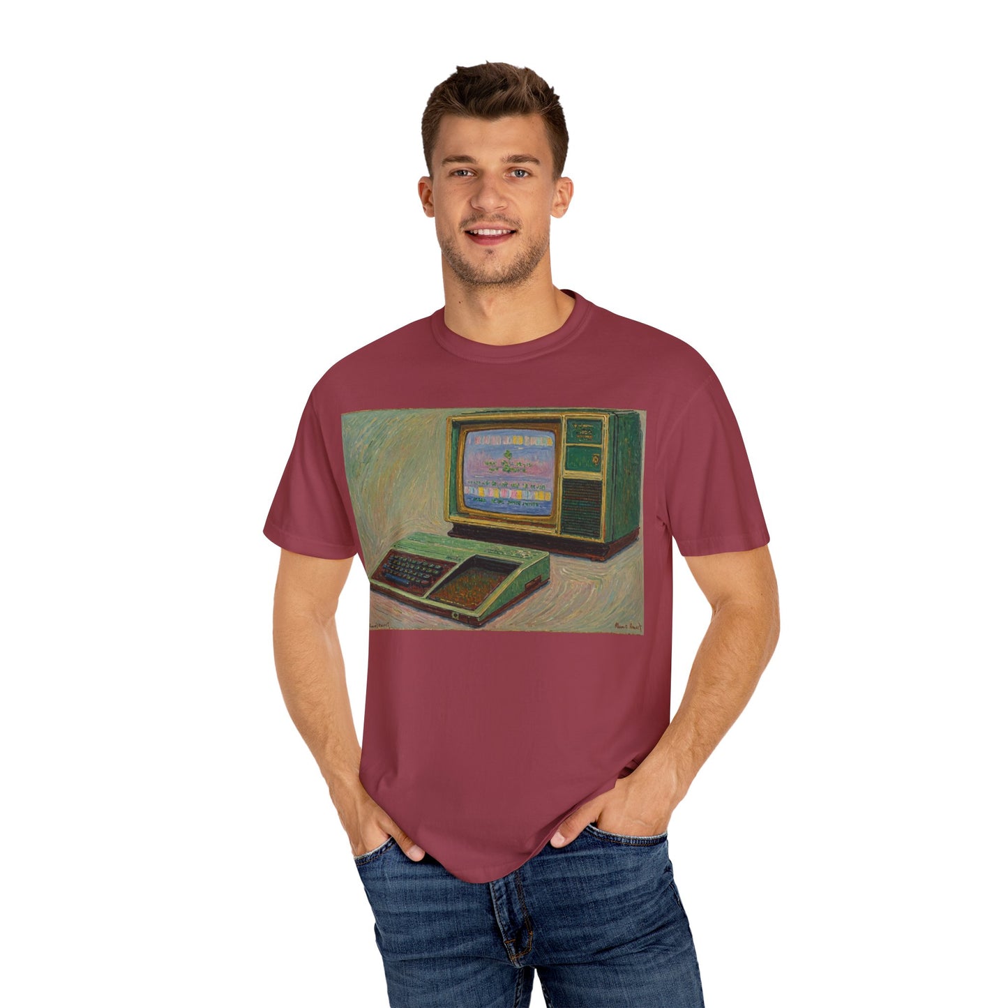 TI 99/4A Home Computer T-Shirt | Oil Art 2 | Ideal for tech enthusiasts and collectors