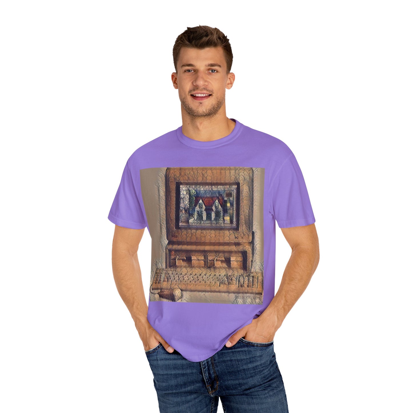 Classic business machine inspired T-Shirt | Faded Print Art | Ideal for tech enthusiasts and collectors