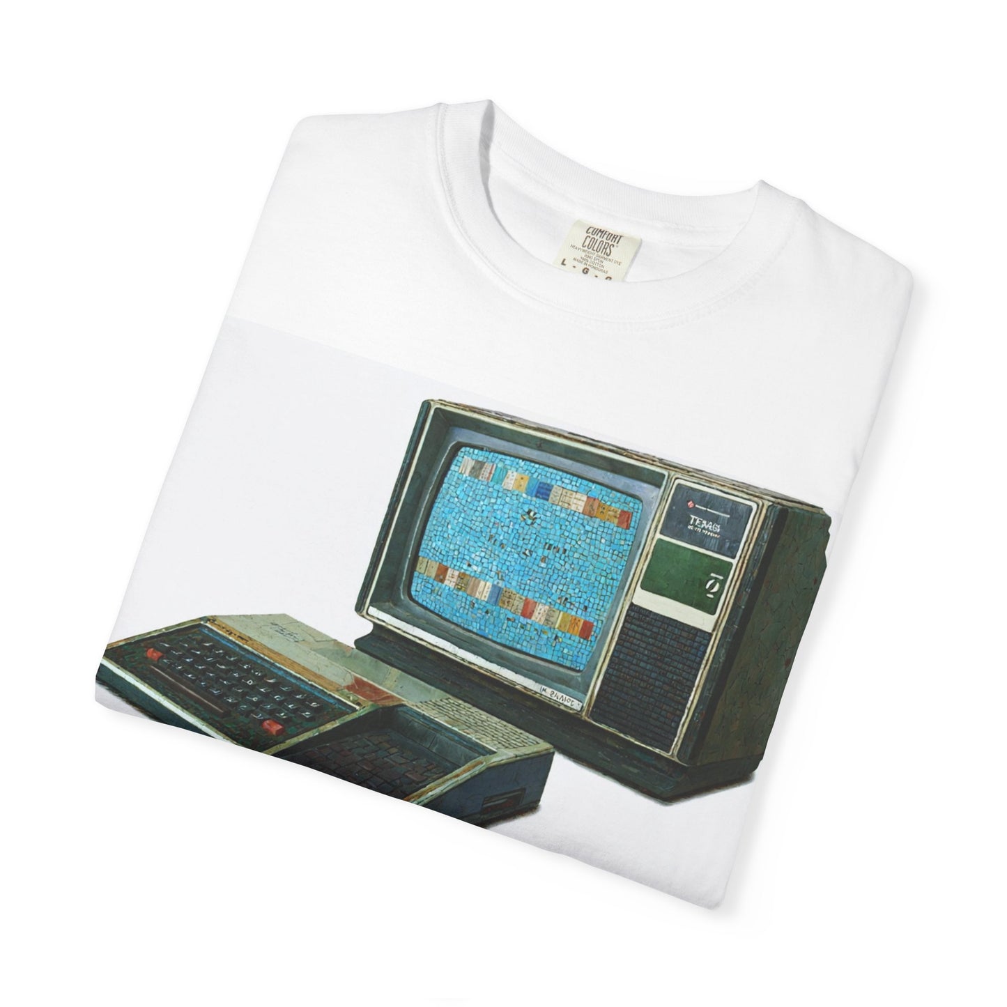 TI 99/4A Home Computer T-Shirt | Mosaic Art Color | Ideal for tech enthusiasts and collectors